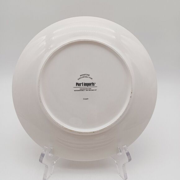 Pier 1 Imports Ironstone Fall Trees Impressionist Plate 8 3/4" Set of 4 Autumn - Picture 3 of 4